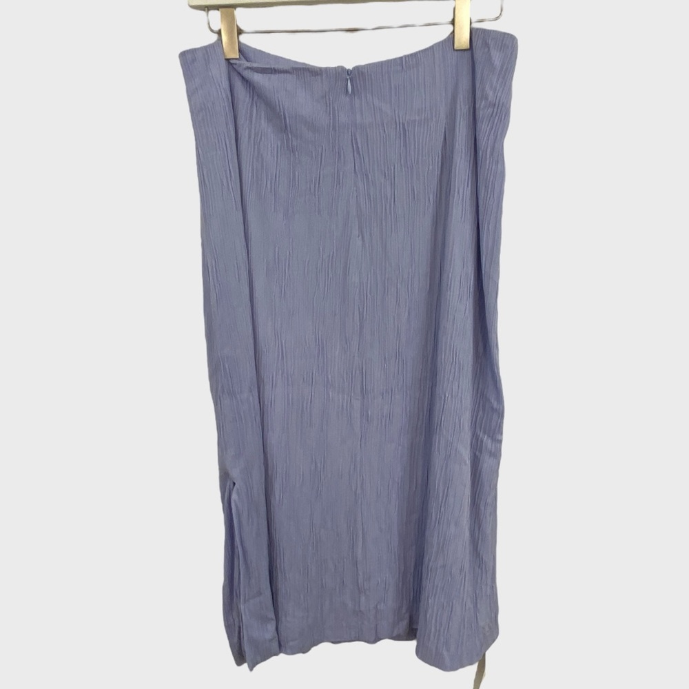 MM Lafleur NWT Light Periwinkle Blue Pleated Midi Skirt Size 10 - Picture 7 of 11